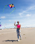 63" Funtivity Delta Kite - Black Rainbow