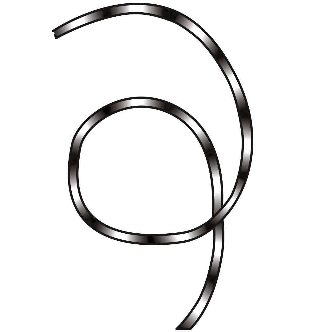 6M Tube Tail - Black/White Gradiant
