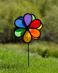 10" Double Flower Spinner - Rainbow
