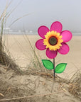 12" Sunflower Wind Spinner - Pink