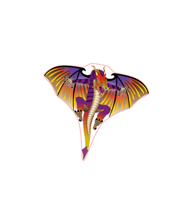 Poly 28” Dragon Fire Kite