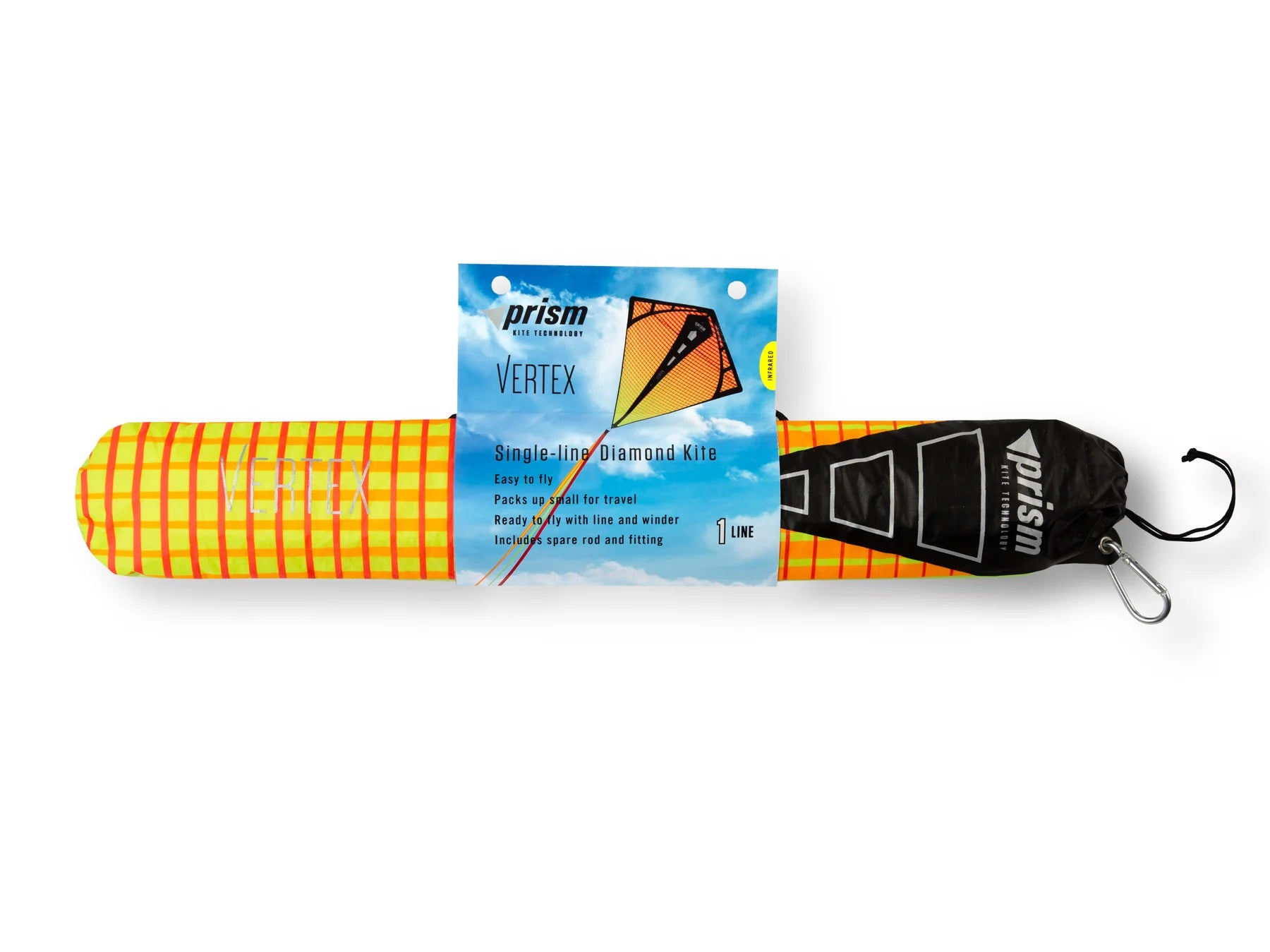 Prism Vertex Diamond Kite - Infrared