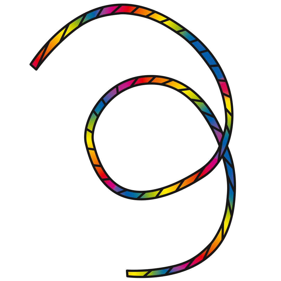 6M Tube Tail - Rainbow Spiral