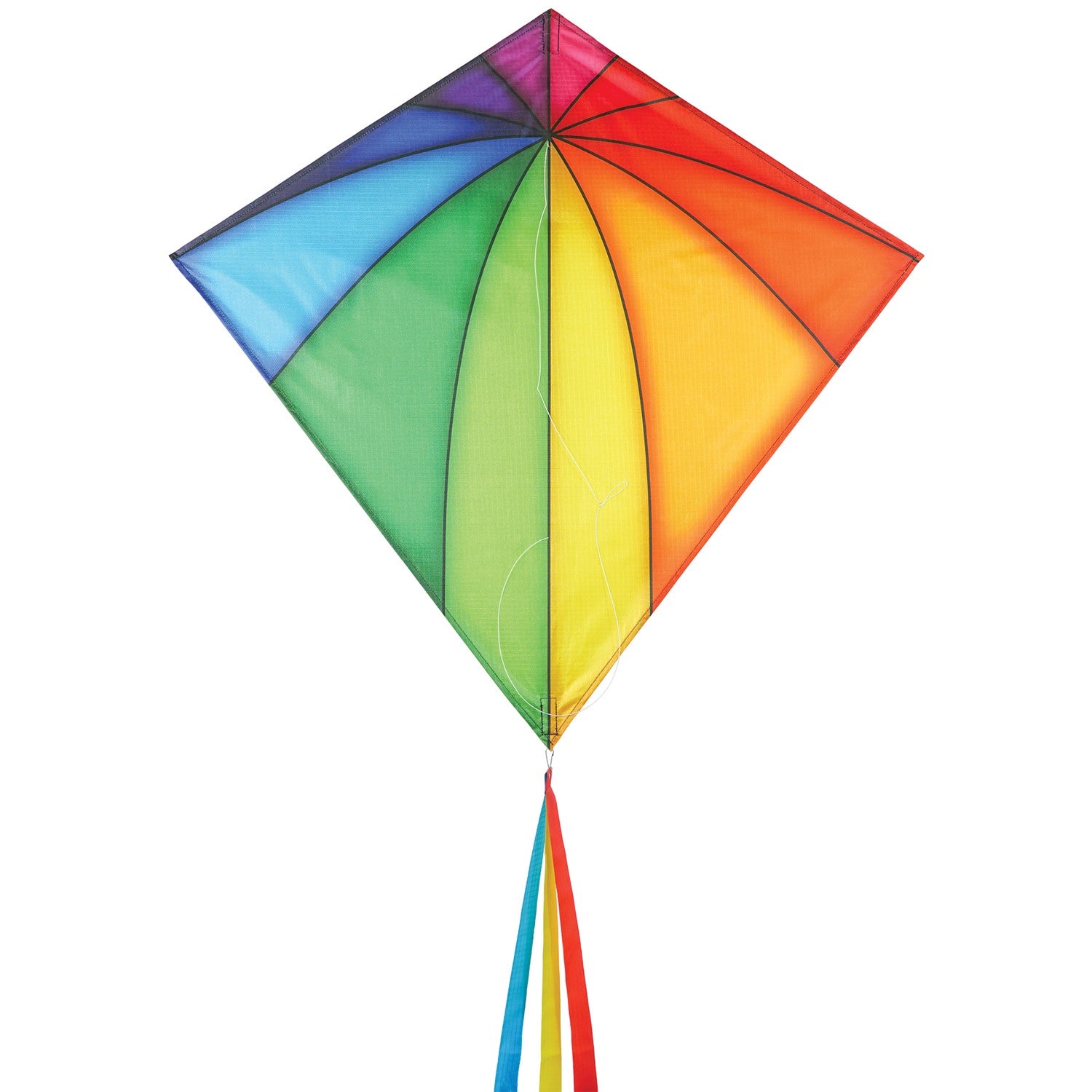 30" Patterned Diamond Kite - Rainbow Stained Glass