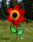 12" Sunflower Wind Spinner - Red