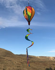 11" Hot Air Balloon Spinner -Rainbow Stripe