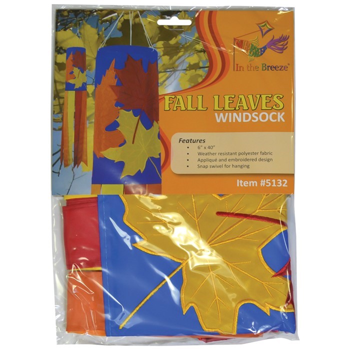40" Autumn Windsock - Fall Leaves