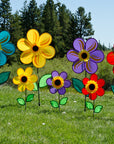 12" Sunflower Wind Spinner - Purple
