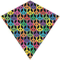 30" Tye-Die Peace Sign Diamond Kite - ProKitesUSA
