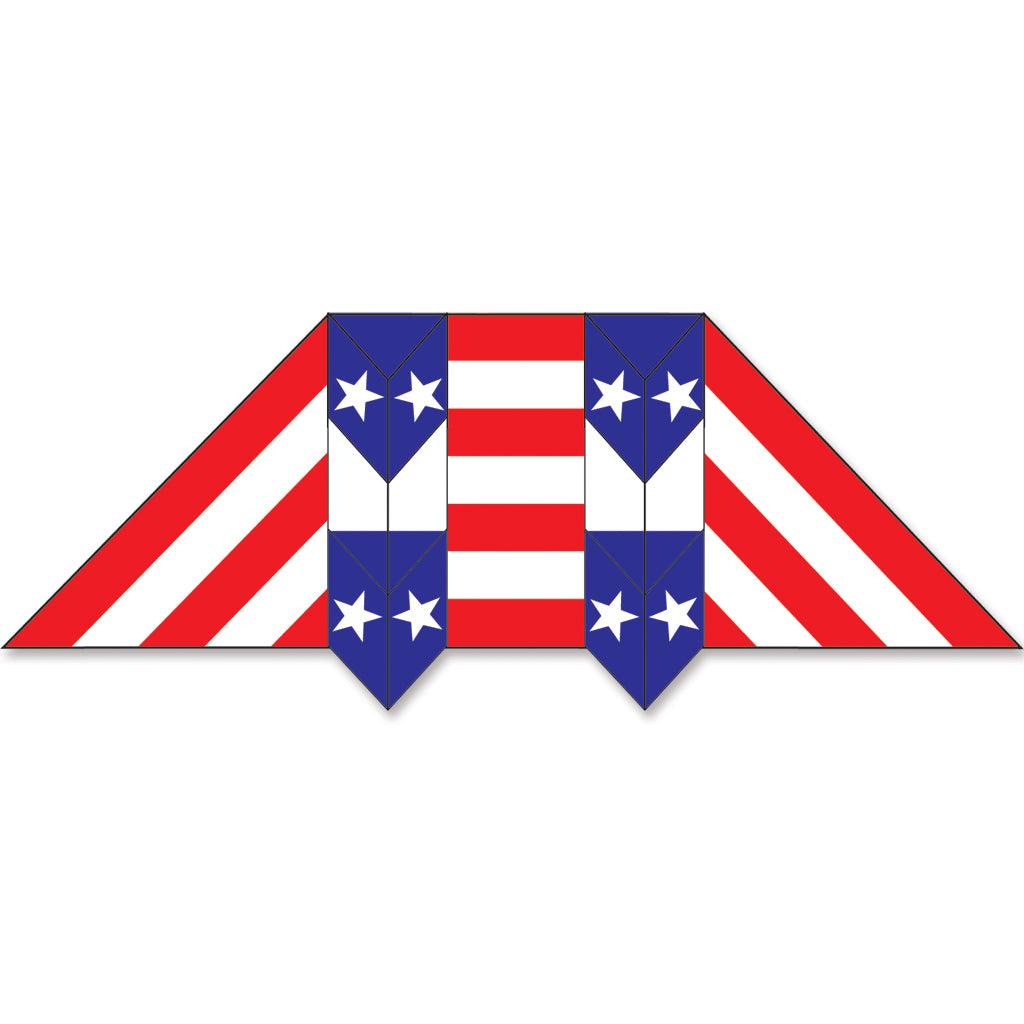 10.5 ft. Patriotic Double Box Kite - ProKitesUSA