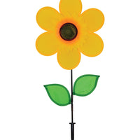In the Breeze 12" Yellow Sunflower Wind Spinner with Leaves