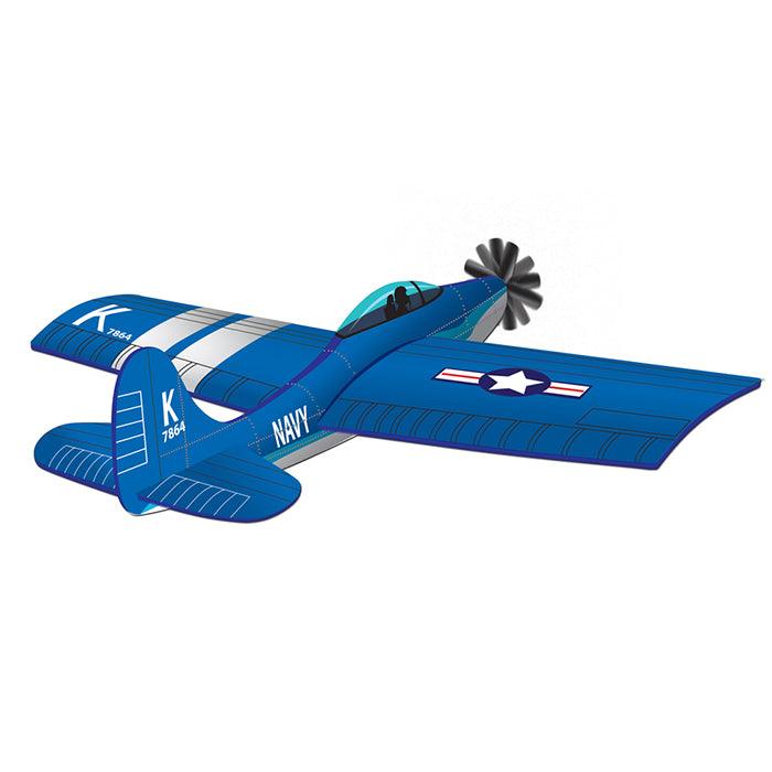 45" 3D Corsair Navy Airplane Kite Pro Kites USA