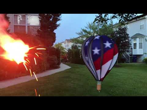 22" Patriotic Hot Air Balloon Spinner