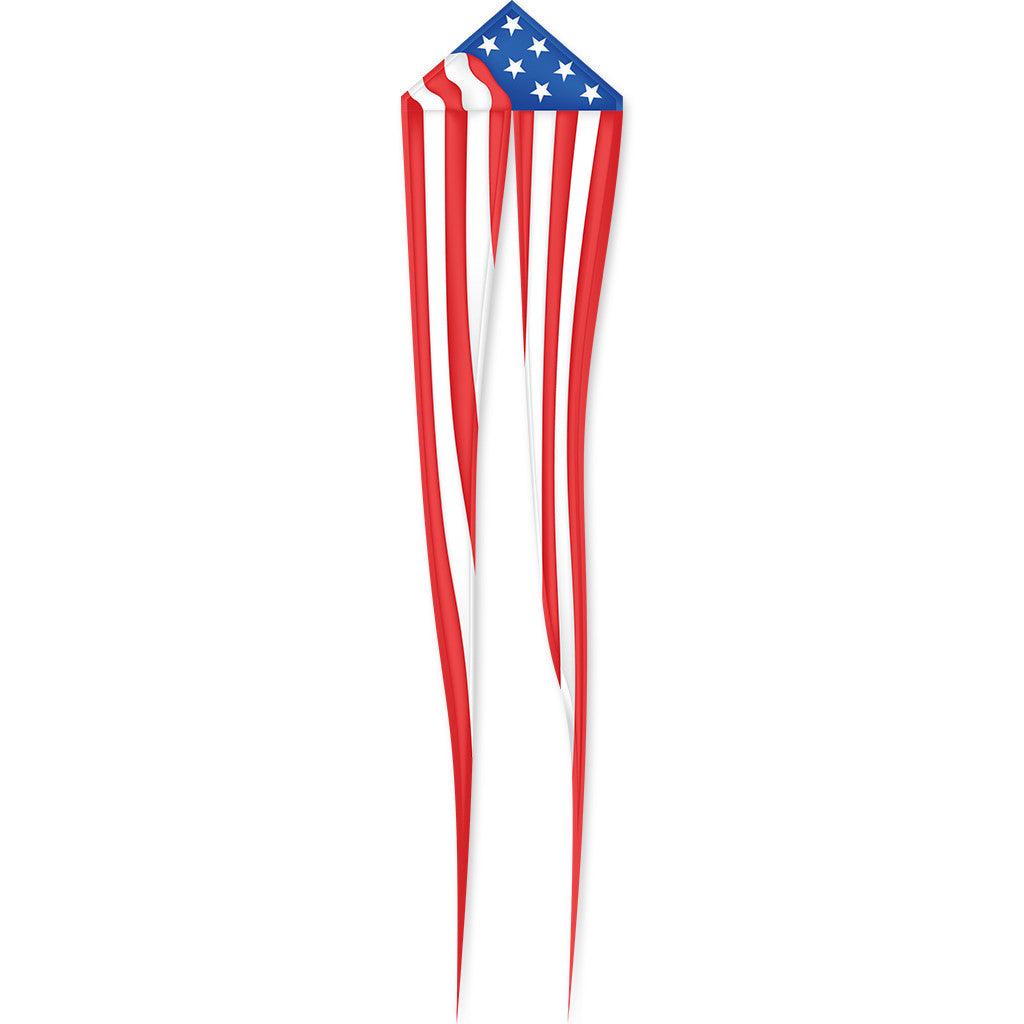56 In. Patriotic Delta Kite W/ Tails - ProKitesUSA