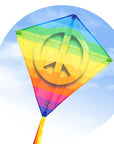 27" Eddy Rainbow Peace Diamond Kite