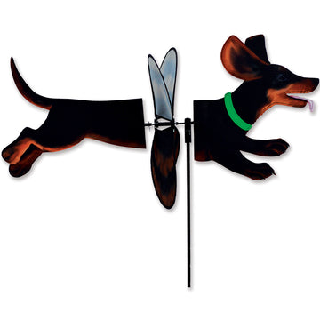Deluxe Petite Dog Spinner - Black & Tan Dachshund