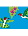 40" Embroidered Applique Windsock - Hummingbirds