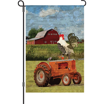 12 in. Flag - Farmers Market Rooster
