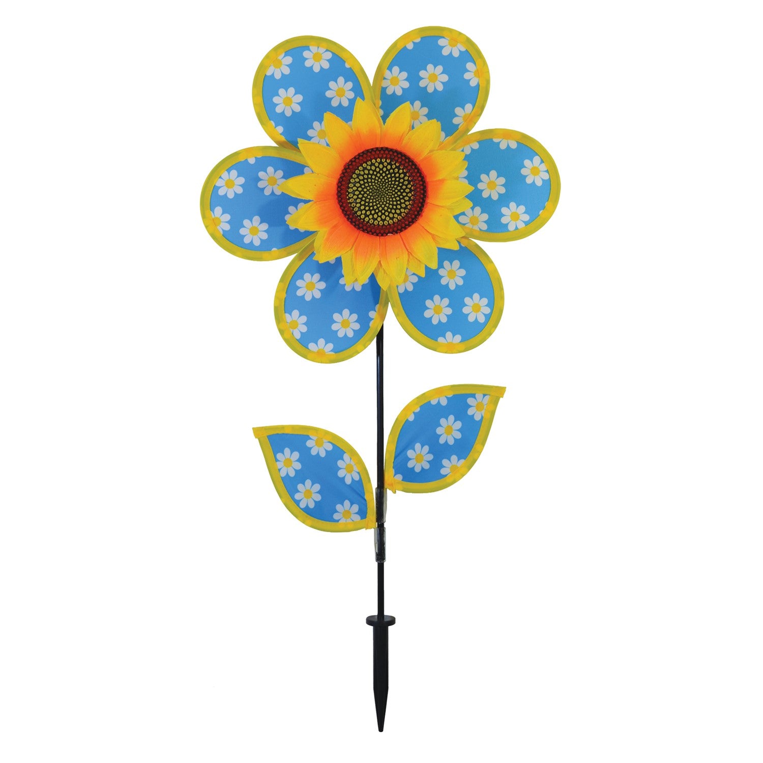 12&quot; DAISY SUNFLOWER WITH LEAVES