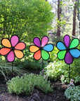 10" Neon Flower Spinner - 3 Pack