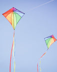 30" Patterned Diamond Kite - Rainbow Stained Glass