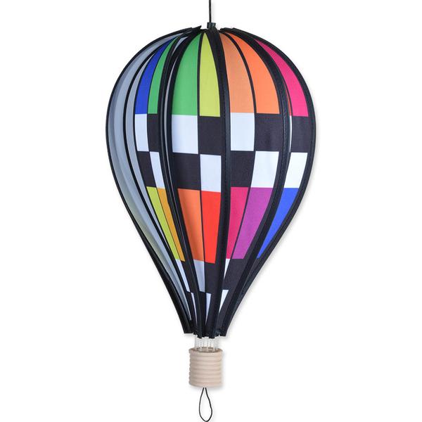 Hot Air Balloon - 18 In. Checkered Rainbow