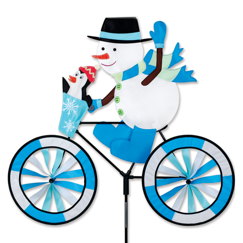 30 IN. BIKE SPINNER - SNOWMAN