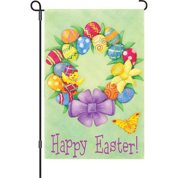 12 In. Flag - Happy Easter Wreath - ProKitesUSA