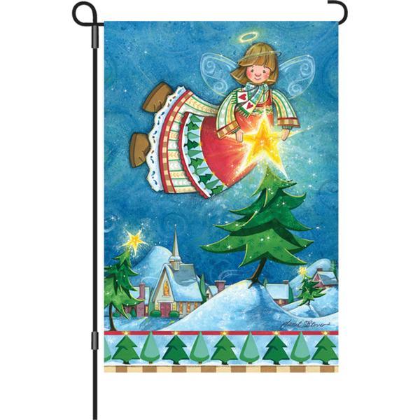 12 In. Flag - Happy Christmas Angel
