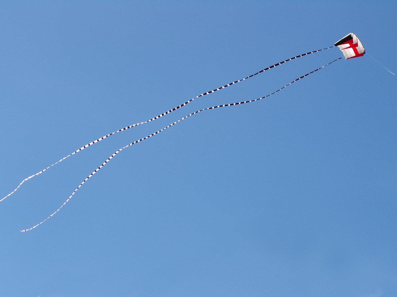 5 In. X 100 Ft Trans Tail - Black/White - ProKitesUSA