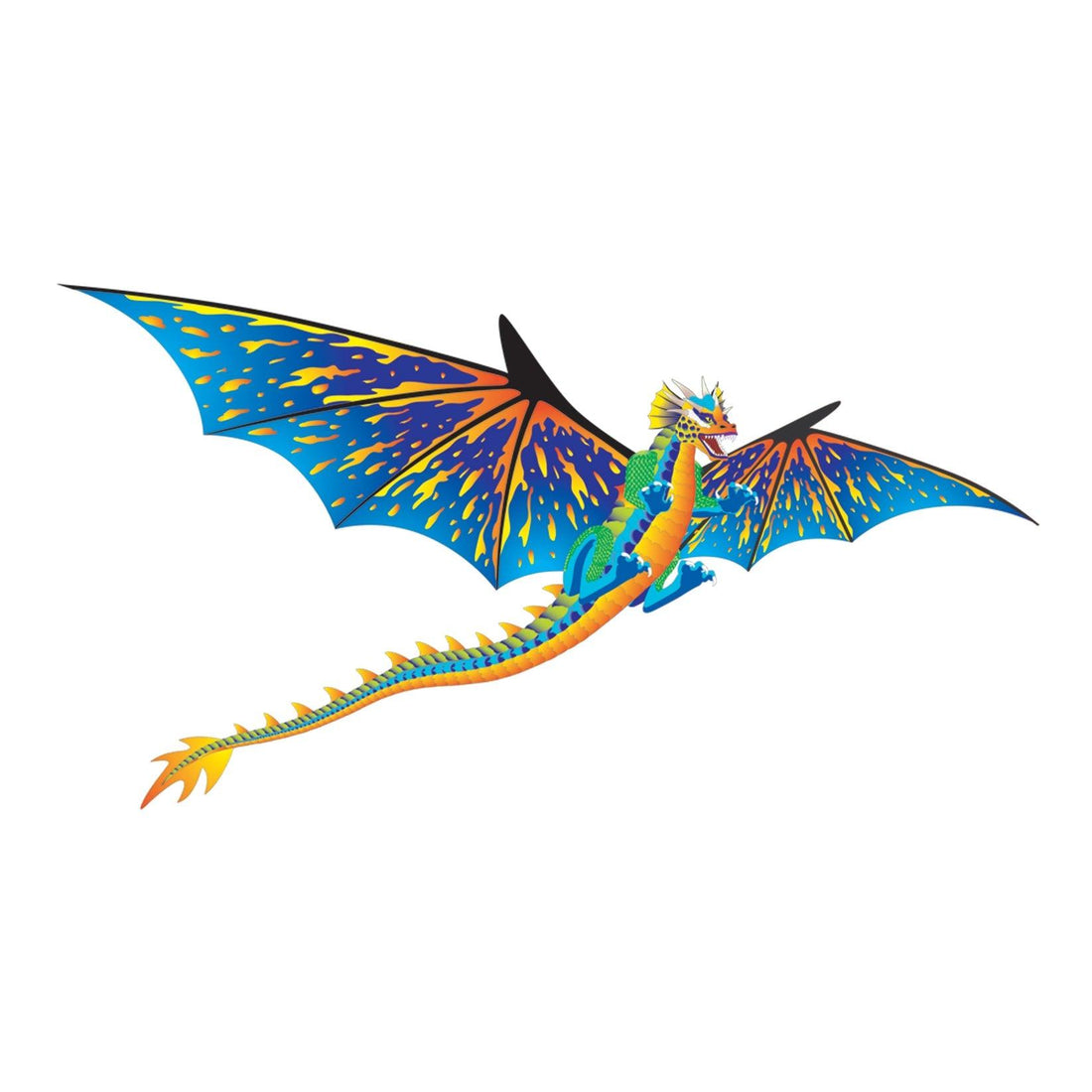 Brainstorm Dragon Windnsun 3-D Nylon Kite, Blue/Green