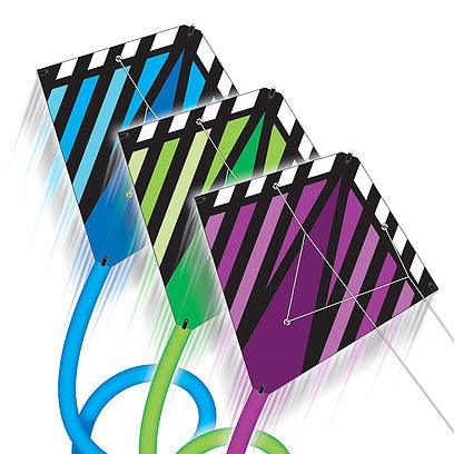 30&quot; Purple, Blue, &amp; Green Diamond Stunt Kite - ProKitesUSA