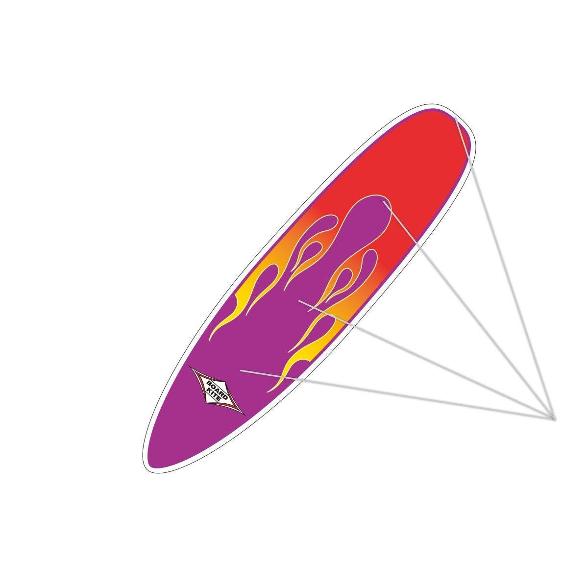 86" Purple Flame Board Kite - ProKitesUSA