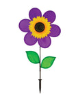 In the Breeze 12 Inch Purple Sunflower Wind Spinner with Leaves