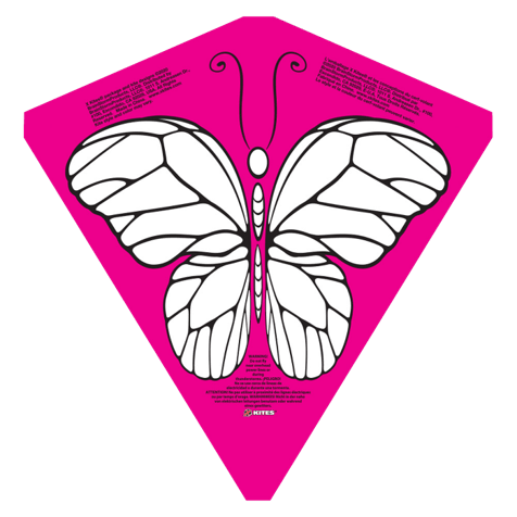 15&quot; Coloring Butterfly Kite - ProKitesUSA