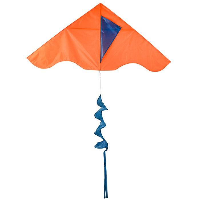 55" Orange Delta With Teal Blue Twister Tail - ProKitesUSA